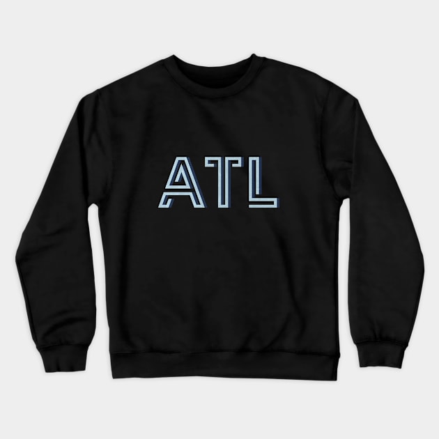 Atlanta Georgia Typography ATL Crewneck Sweatshirt by tonylonder